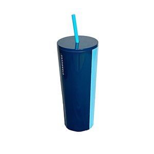NWT Starbucks 24 oz Tumbler Colorblock Teal Spring '23 Dual Blue Stainless Steel